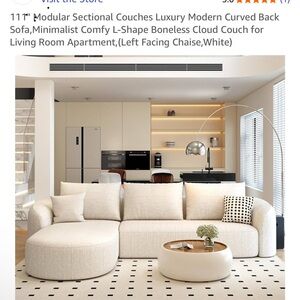 Amazon Cream and White Accent Pillows